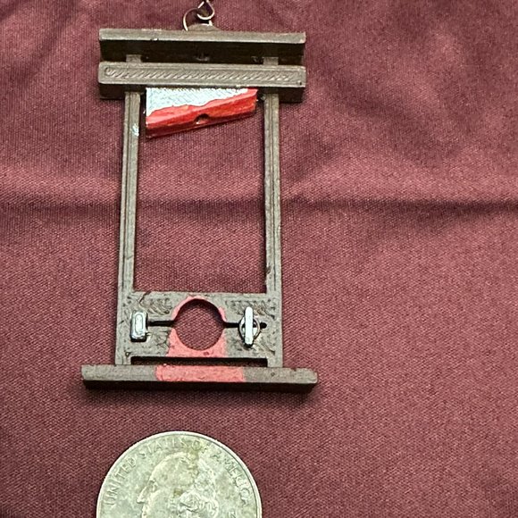 Handpainted Custom Guillotine Earrings - Picture 2 of 4